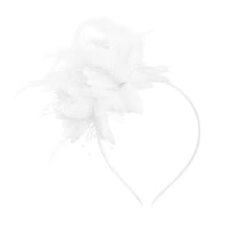 Voltsify Feather Flower Fascinator Headband