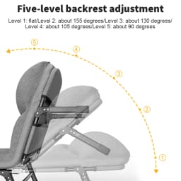 Portable Folding Bed Rollaway Bed Office Nap Camp Bed Multi-functional Recliner Single Bed with Pillow 190*66*35cm