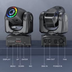 LeLeght 150W LED Beam Pattern Moving Head Stage Effect Lighting 8 Patterns DMX512 Master-Slave for DJ Show Concert Party KTV