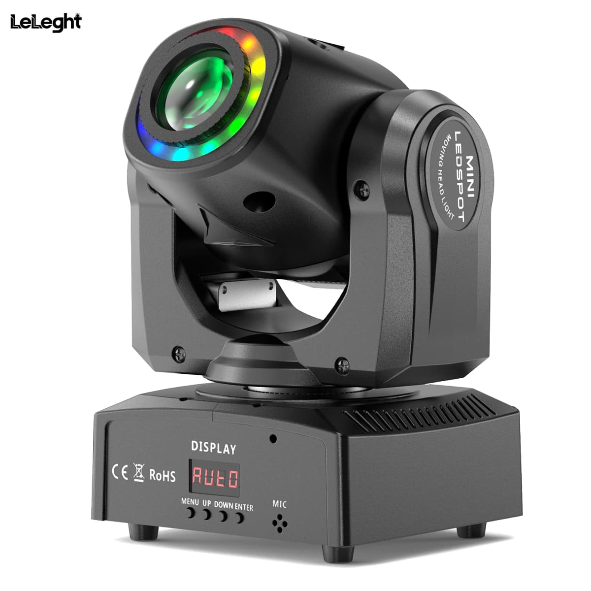 LeLeght 150W LED Beam Pattern Moving Head Stage Effect Lighting 8 Patterns DMX512 Master-Slave for DJ Show Concert Party KTV