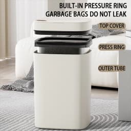 16L Automatic Motion Sensor Bathroom Trash Can with Lid Smart Touchless Garbage Can for Kitchen Bedroom Office RV