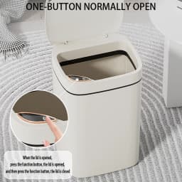 16L Automatic Motion Sensor Bathroom Trash Can with Lid Smart Touchless Garbage Can for Kitchen Bedroom Office RV