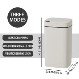 16L Automatic Motion Sensor Bathroom Trash Can with Lid Smart Touchless Garbage Can for Kitchen Bedroom Office RV
