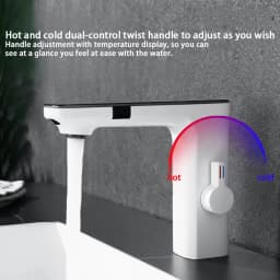 Smart Sensor Basin Faucet Screen Digital Display Hot Cold Water Mixer Tap Touchless Vanity Sink Faucet Automatic Switch Faucets