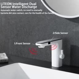 Smart Sensor Basin Faucet Screen Digital Display Hot Cold Water Mixer Tap Touchless Vanity Sink Faucet Automatic Switch Faucets