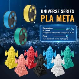 JAYO 3D Printer Filament PLA Meta 1.75MM PLA 3D Filament 5Rolls/set Toughness 3D Printing Materiasl Fit Most 3D Printers
