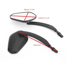 Artudatech Black Diamond Rear View Mirrors Motorcycle For Cruiser Touring Chopper Sportster