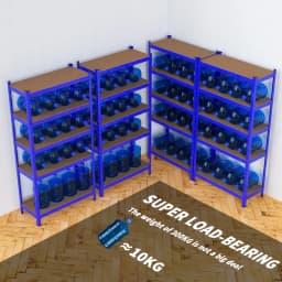 5 Tier Shelving Unit,Metal Shelving Unit,Adjustable - Can be split into 2 smaller Shelf Units,Garage Shelving for Garage Storage