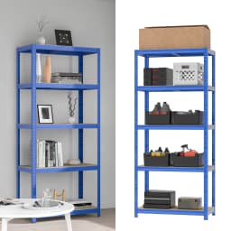 5 Tier Shelving Unit,Metal Shelving Unit,Adjustable - Can be split into 2 smaller Shelf Units,Garage Shelving for Garage Storage