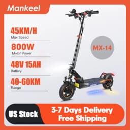 Mankeel MX-14 Adult Electric Scooter 800W 48V 15AH Folding Electric Kick Scooter 28MPH 37 Miles Range Off Road Tire E-Scooter