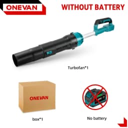 ONEVAN Brushless 8000W Electric Turbo Blower Jet Fan 400M/S Cordless Air Blower Dust Removal Tool for Makita 18V Battery Pin