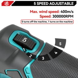 ONEVAN Brushless 8000W Electric Turbo Blower Jet Fan 400M/S Cordless Air Blower Dust Removal Tool for Makita 18V Battery Pin