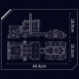 Mould King 10037 Technical Car Toys The American Truck Building Block Brick Assembly Truck Model Set Kids Christmas Gift