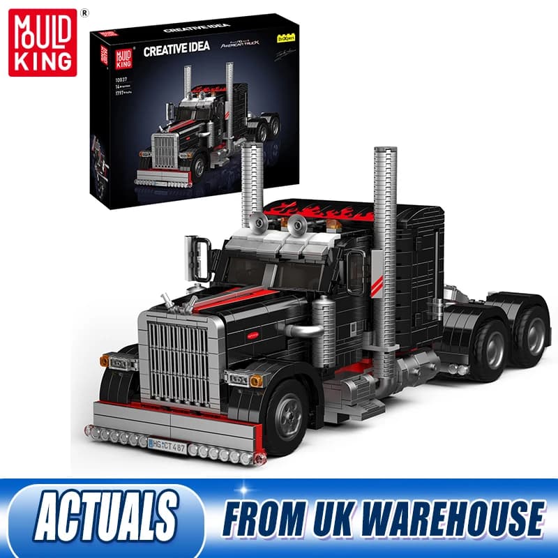 Mould King 10037 Technical Car Toys The American Truck Building Block Brick Assembly Truck Model Set Kids Christmas Gift
