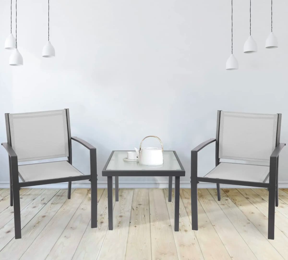 Garden Furniture Set 2 Seater, Indoor Outdoor 3 Piece set Patio Furniture Set, Garden Table and Chair 4 seater