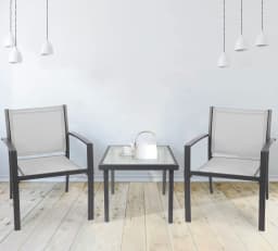 Garden Furniture Set 2 Seater, Indoor Outdoor 3 Piece set Patio Furniture Set, Garden Table and Chair 4 seater