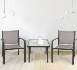 Garden Furniture Set 2 Seater, Indoor Outdoor 3 Piece set Patio Furniture Set, Garden Table and Chair 4 seater
