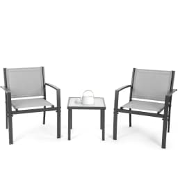 Garden Furniture Set 2 Seater, Indoor Outdoor 3 Piece set Patio Furniture Set, Garden Table and Chair 4 seater