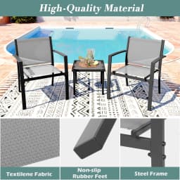 Garden Furniture Set 2 Seater, Indoor Outdoor 3 Piece set Patio Furniture Set, Garden Table and Chair 4 seater
