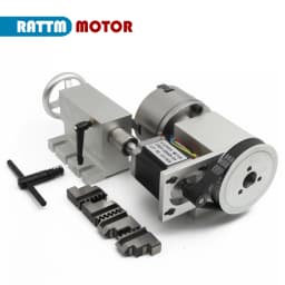 [EU/BR Stock] K11-100mm/K12-100mm 3/4 jaw Chuck 4th Rotary Axis+65mm Tailstock CNC Dividing Head F/ CNC Router Engraving Machine