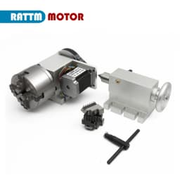 [EU/BR Stock] K11-100mm/K12-100mm 3/4 jaw Chuck 4th Rotary Axis+65mm Tailstock CNC Dividing Head F/ CNC Router Engraving Machine