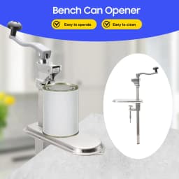 Manual Can Opener Commercial Table Clamp Opener for Large Cans Can Opener with Base Adjustable Height Industrial Opener