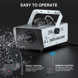 Leleght 1000W Snow Machine With Wireless Remote Control And Wired Control for Christmas Wedding Photography Parties Kid Stage