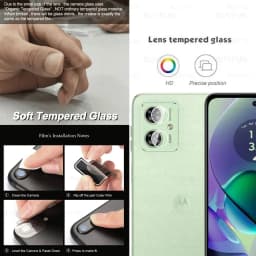 8To1 Tempered Glass Screen Protector for Motorola Moto G54 5G G84 G14 G04 G04s G34 G24 Power 4G, Safety Camera Protection Glass