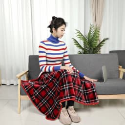 Polyester Stay Warm And Cozy With Lightweight Winter Wheelchair Blanket Soft Legs Feet Warmer Cover Red grid 100*140cm