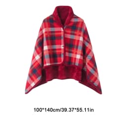 Polyester Stay Warm And Cozy With Lightweight Winter Wheelchair Blanket Soft Legs Feet Warmer Cover Red grid 100*140cm