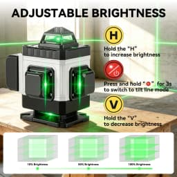 HGLINE Professional 16 Lines Laser Level With APP Remote Control Selfleveling 360° Horizontal And Vertical Laser Level