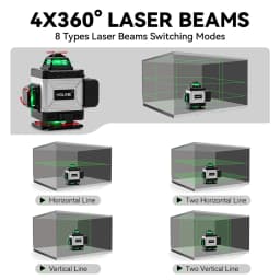 HGLINE Professional 16 Lines Laser Level With APP Remote Control Selfleveling 360° Horizontal And Vertical Laser Level