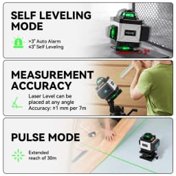 HGLINE Professional 16 Lines Laser Level With APP Remote Control Selfleveling 360° Horizontal And Vertical Laser Level