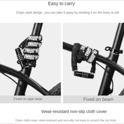 Bicycle Lock Anti-theft Chain Lock Electric Vehicle Lock Mountain Bike Locking Portable Bold As Extended Chain Locks Accessories