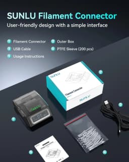 SUNLU FC01 Filament Connector Fast Heating 3D Print Filament 1.75mm For PLA PETG PCL ABS PA PC Recycled Filament Tails Multiple