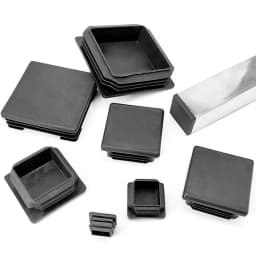12pcs x Plastic End Square Cap Tube Pipe Insert Box Cover Plug Blanking Trailer
