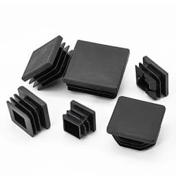 12pcs x Plastic End Square Cap Tube Pipe Insert Box Cover Plug Blanking Trailer