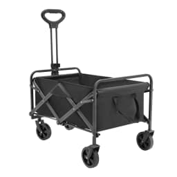 Foldable Wagon Cart High Load-bearing Capacity Adjustable Handle Large Capacity for Outdoor Activities, Beaches, Gardens
