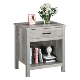 Modern Versatile Nightstand Wooden Beside End Table with Storage Drawer for Bedroom Nursery Living Room Office