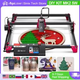 AlgoLaser DIY KIT MK2 5W 10W Laser Engraver Cutter Machine 3.5Inch Touch Screen Engrave Stainless Steel CNC Machine Wood Acrylic