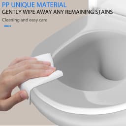 D-Shaped Toilet Seat Slow Close Quiet Lid Practical Handy Thickened Durable for Both Adults Children Safety Bathroom Accessories