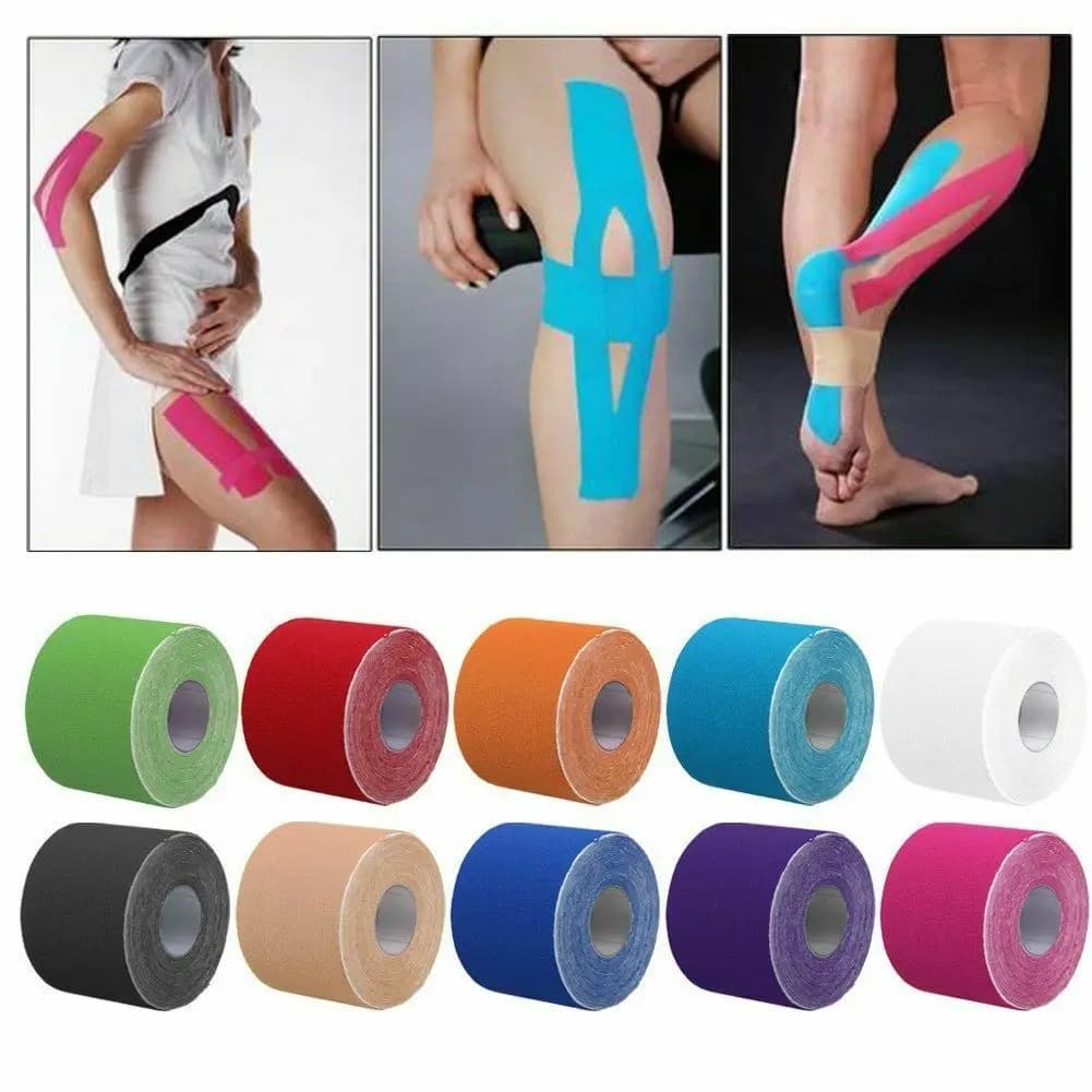 3 Rolls Kinesiology Tape KT Muscle Strain Injury Support Physio Roll 5CM X 5M