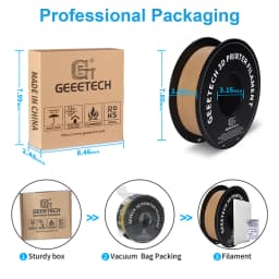 Geeetech 5kg Matte Filament PLA 1.75mm, 3D Printer Material Polylactic Acid, Frosted Texture, Vacuum Packaging