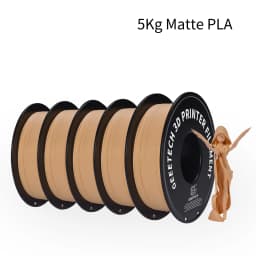 Geeetech 5kg Matte Filament PLA 1.75mm, 3D Printer Material Polylactic Acid, Frosted Texture, Vacuum Packaging