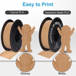 Geeetech 5kg Matte Filament PLA 1.75mm, 3D Printer Material Polylactic Acid, Frosted Texture, Vacuum Packaging