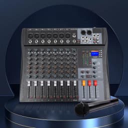 8 Channel Professional Mixer Sound Board Console Desk System Interface Digital USB Computer MP3 Input Phantom Power Stereo