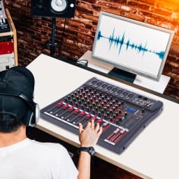 8 Channel Professional Mixer Sound Board Console Desk System Interface Digital USB Computer MP3 Input Phantom Power Stereo