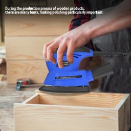 Electric Sander, 135W Orbital Sander, 13500RPM, Electric Sander with Dust Extraction Port, 6PCS Sandpaper Included for Wood