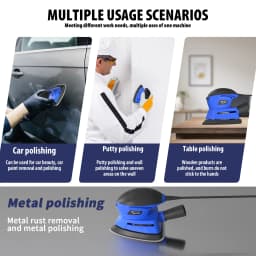 Electric Sander, 135W Orbital Sander, 13500RPM, Electric Sander with Dust Extraction Port, 6PCS Sandpaper Included for Wood