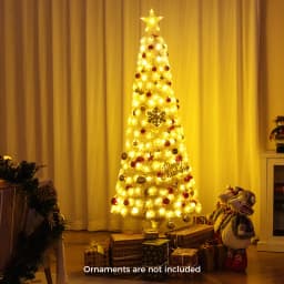 DORTALA 6 FT Artificial Xmas Tree Pencil Christmas Tree w/ 248 Branch Tips